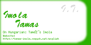 imola tamas business card